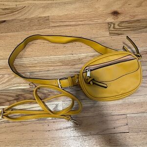 Yellow belt bag / crossbody mini bag